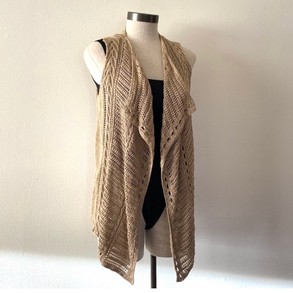 Anne Klein Beige Sweater Vest - Picture 1 of 7
